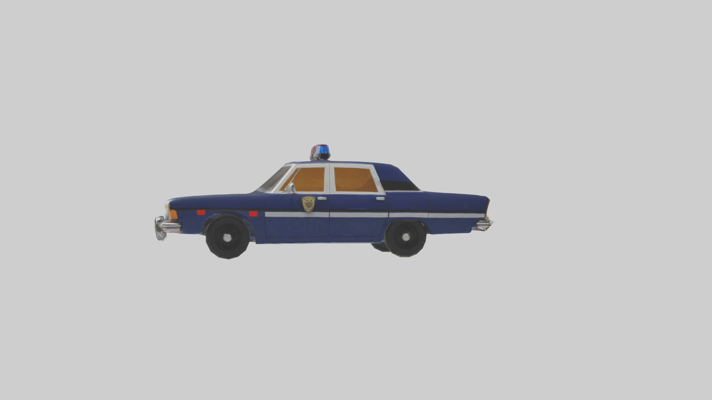 Classic Police Car model VR / AR / low-poly