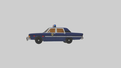 Classic Police Car model VR / AR / low-poly