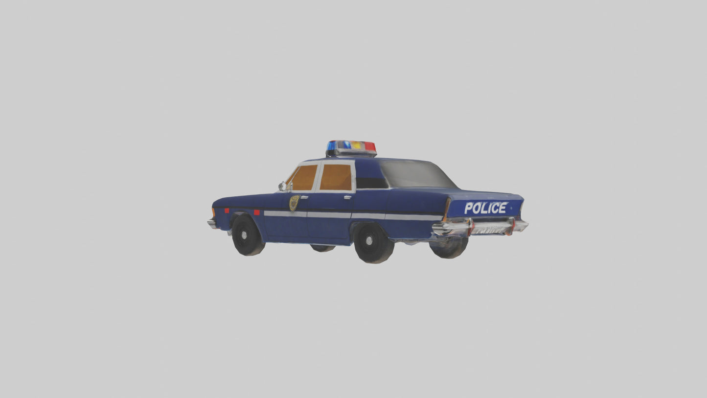 Classic Police Car model VR / AR / low-poly