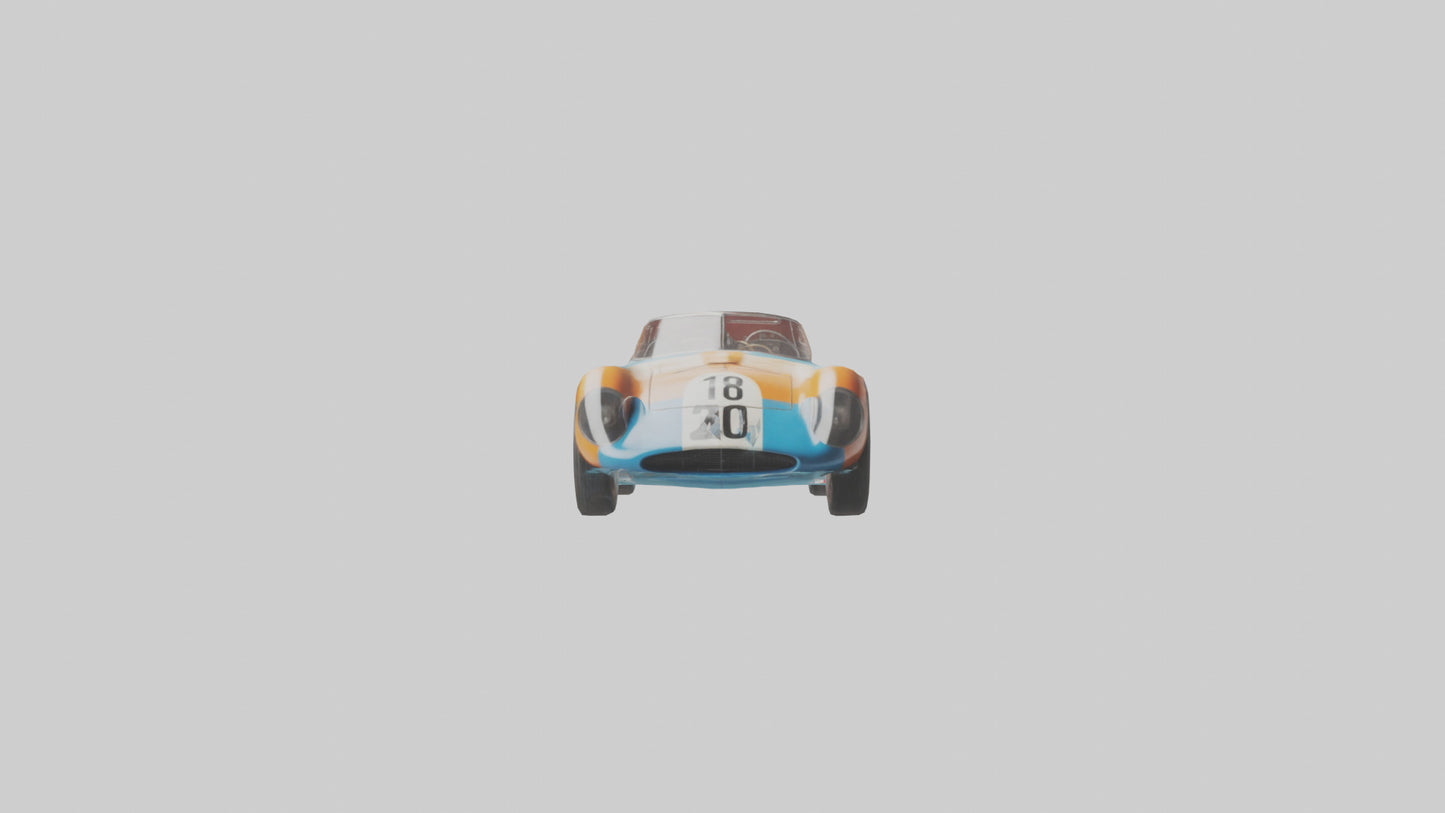 3D model Classic Race Car with Vintage Livery model VR / AR / low-poly