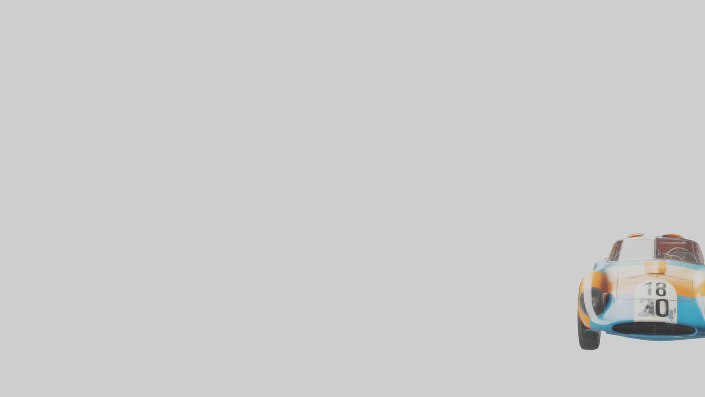 3D model Classic Race Car with Vintage Livery model VR / AR / low-poly