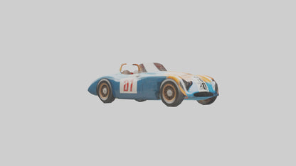 3D model Classic Race Car with Vintage Livery model VR / AR / low-poly