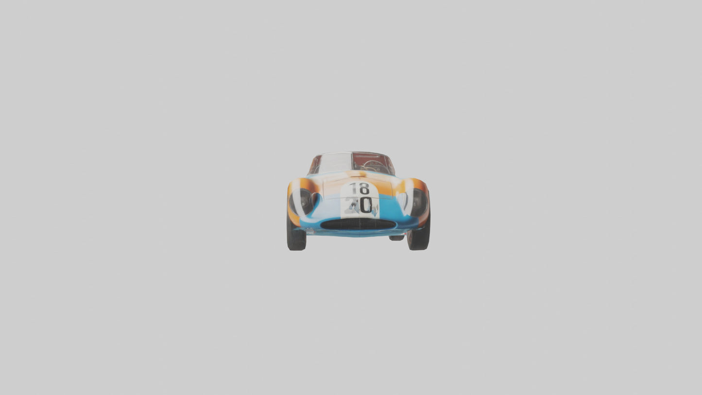 3D model Classic Race Car with Vintage Livery model VR / AR / low-poly