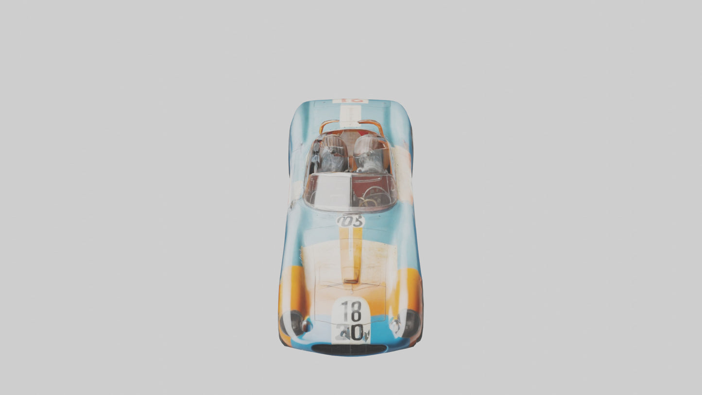 3D model Classic Race Car with Vintage Livery model VR / AR / low-poly
