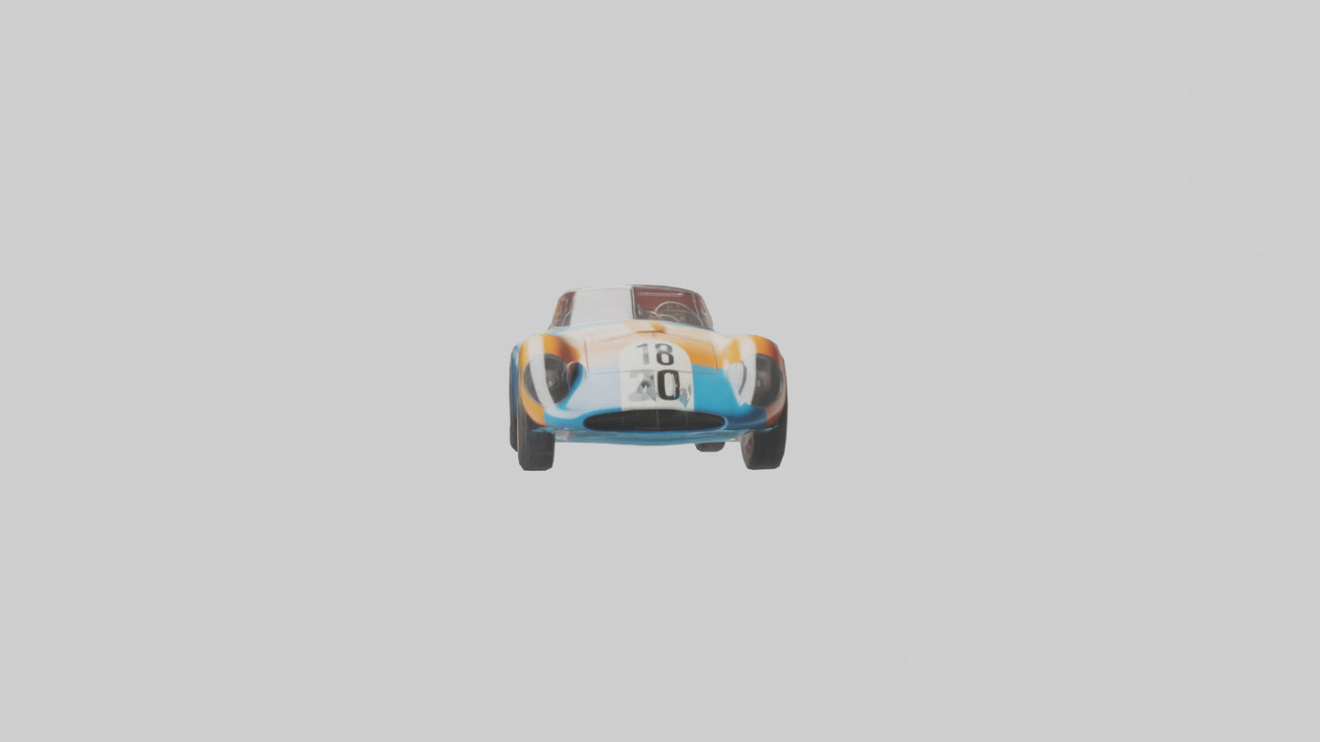 3D model Classic Race Car with Vintage Livery model VR / AR / low-poly