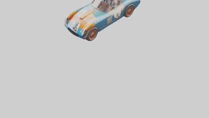 3D model Classic Race Car with Vintage Livery model VR / AR / low-poly
