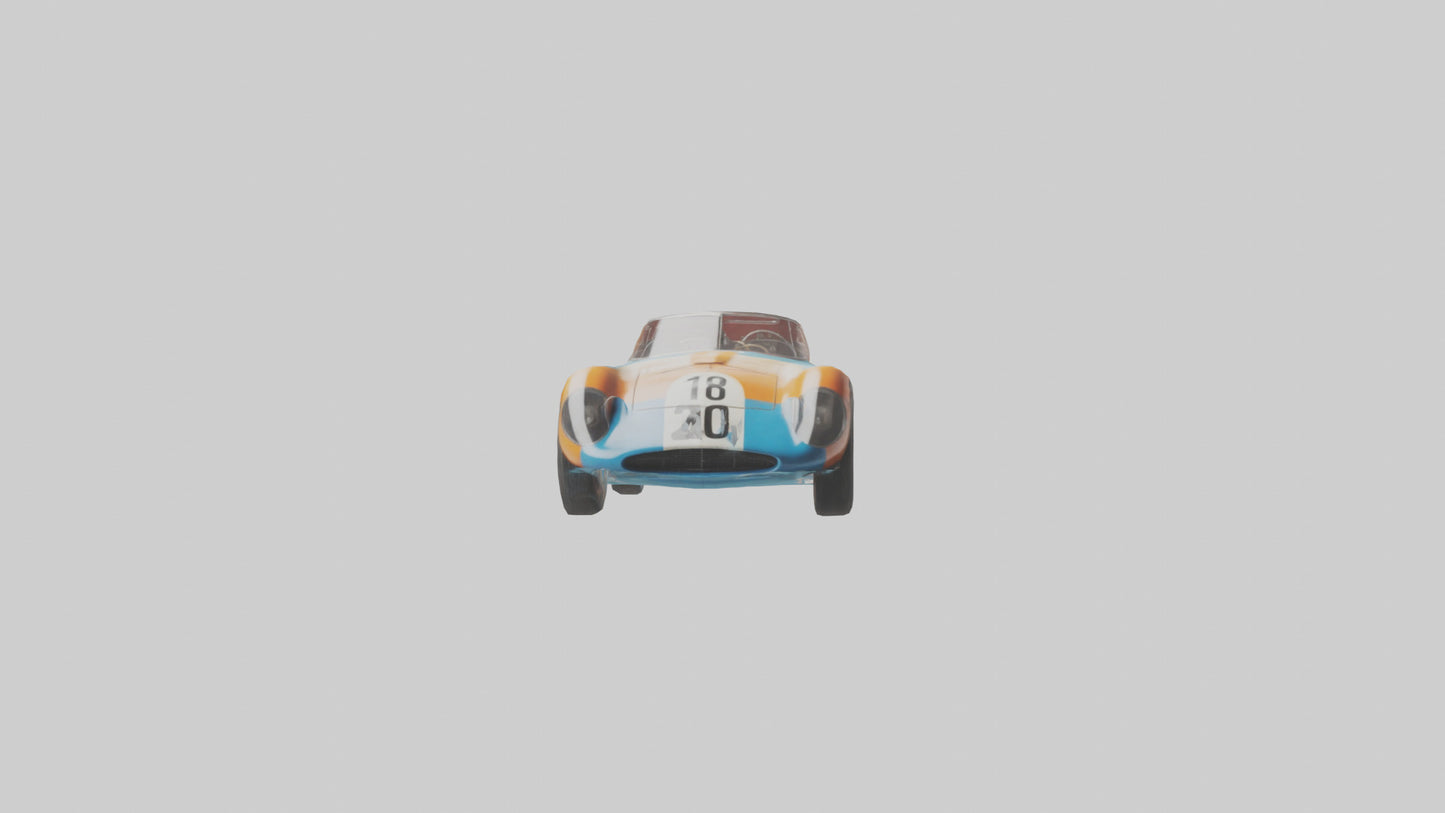 3D model Classic Race Car with Vintage Livery model VR / AR / low-poly