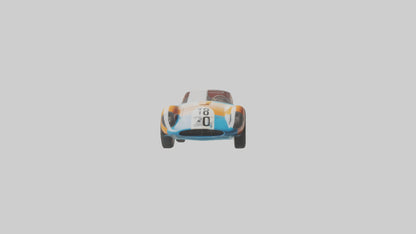 3D model Classic Race Car with Vintage Livery model VR / AR / low-poly