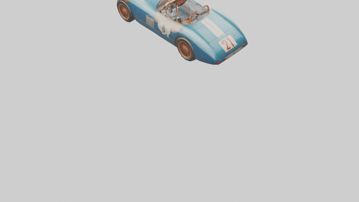 3D model Classic Race Car with Vintage Livery model VR / AR / low-poly