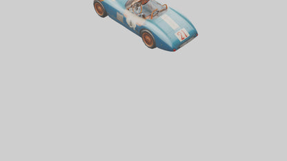 3D model Classic Race Car with Vintage Livery model VR / AR / low-poly