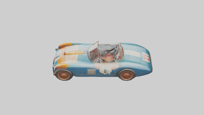 3D model Classic Race Car with Vintage Livery model VR / AR / low-poly