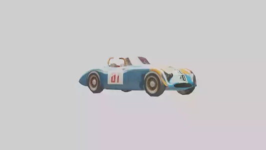 3D model Classic Race Car with Vintage Livery model VR / AR / low-poly