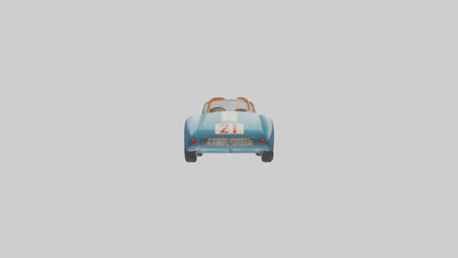 3D model Classic Race Car with Vintage Livery model VR / AR / low-poly
