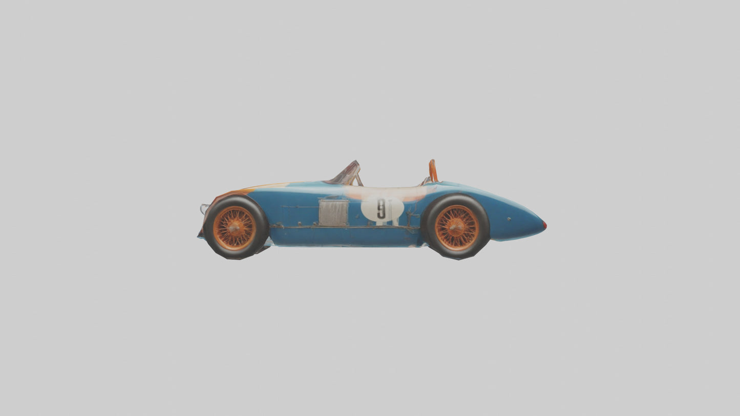 3D model Classic Race Car with Vintage Livery model VR / AR / low-poly