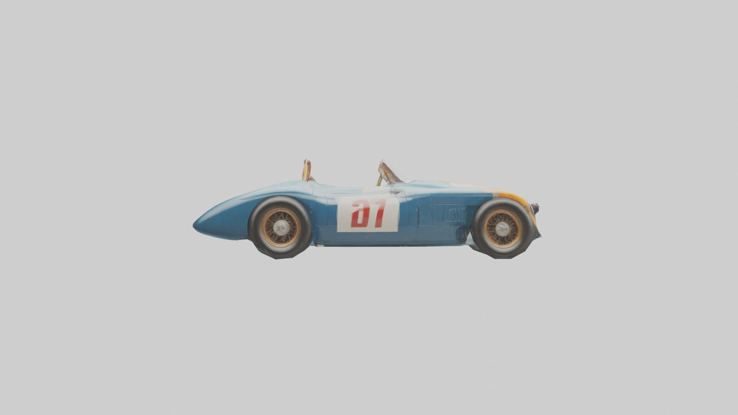 3D model Classic Race Car with Vintage Livery model VR / AR / low-poly