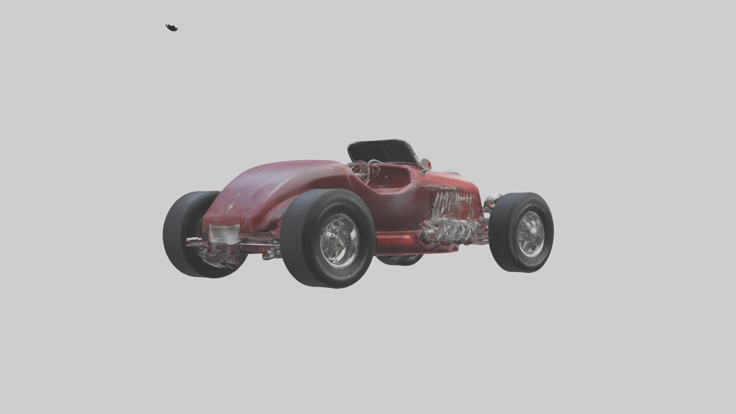 Classic Roadster Car Model VR / AR / low-poly