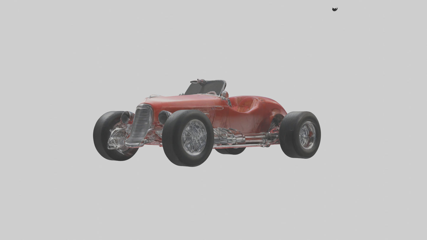 Classic Roadster Car Model VR / AR / low-poly
