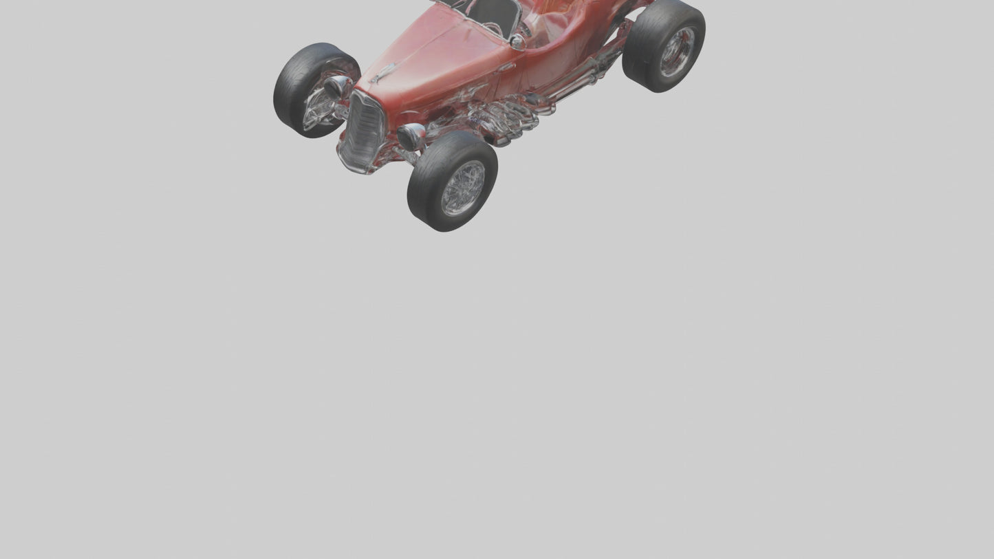 Classic Roadster Car Model VR / AR / low-poly