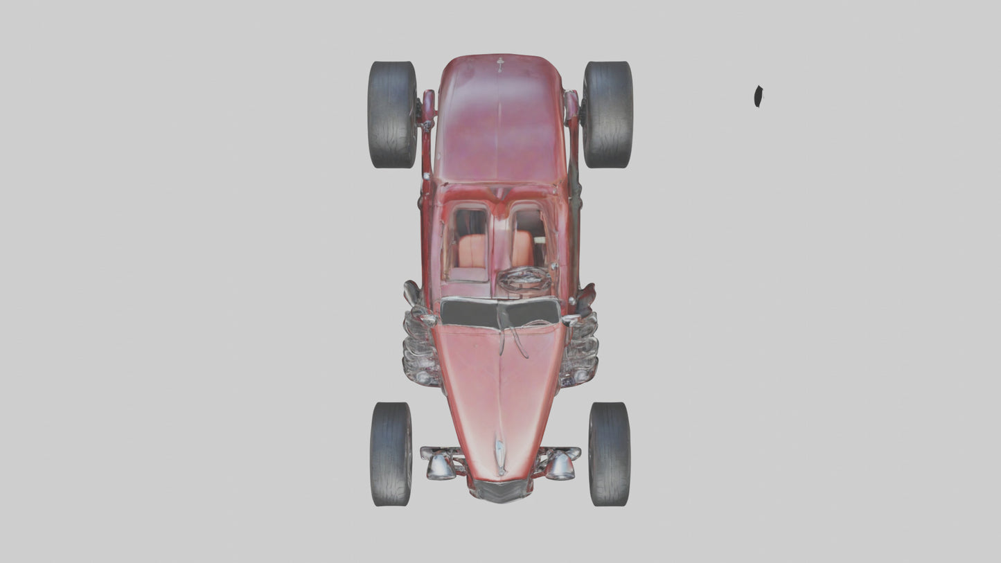 Classic Roadster Car Model VR / AR / low-poly