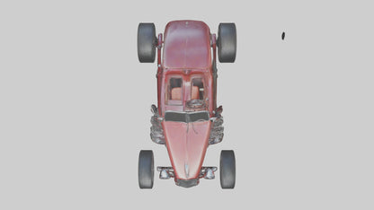 Classic Roadster Car Model VR / AR / low-poly