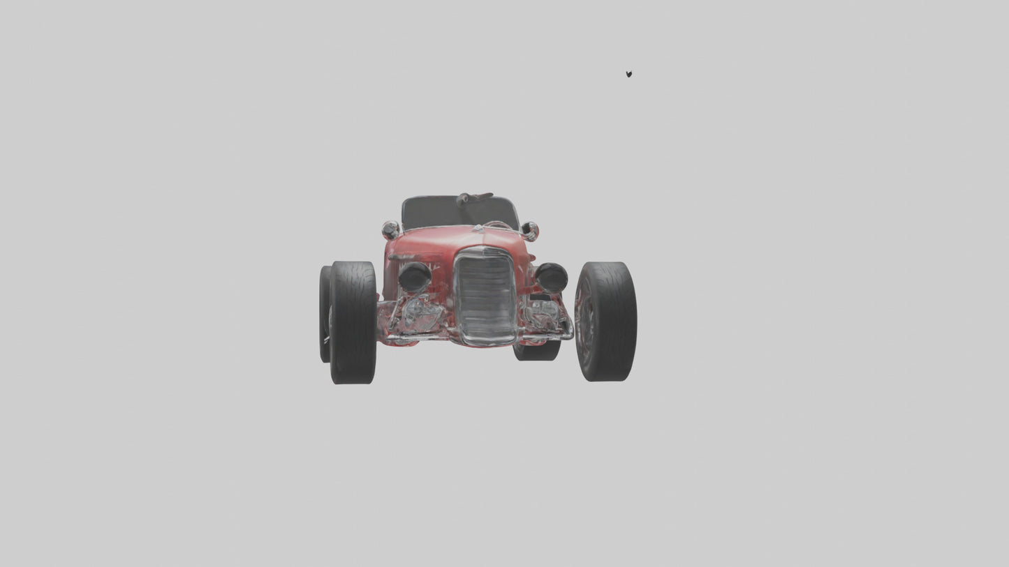 Classic Roadster Car Model VR / AR / low-poly