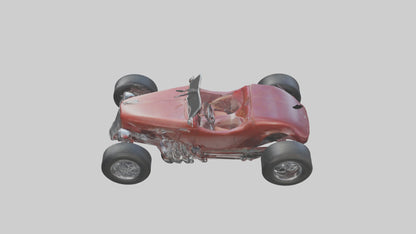 Classic Roadster Car Model VR / AR / low-poly