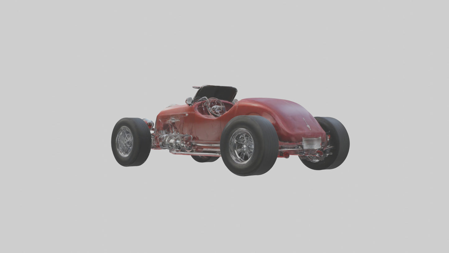 Classic Roadster Car Model VR / AR / low-poly