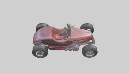 Classic Roadster Car Model VR / AR / low-poly
