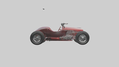 Classic Roadster Car Model VR / AR / low-poly