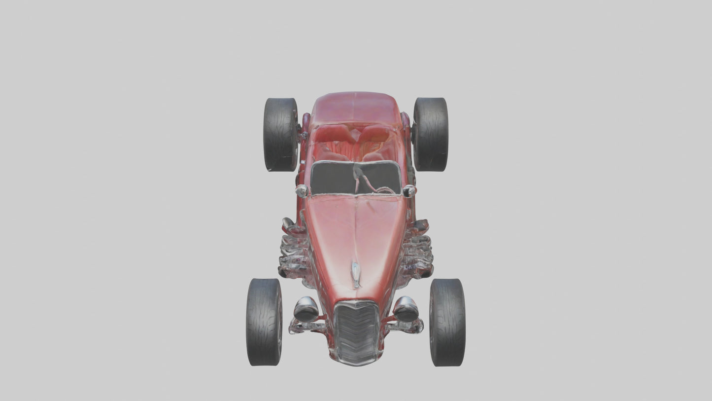 Classic Roadster Car Model VR / AR / low-poly