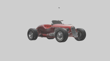 Classic Roadster Car Model VR / AR / low-poly