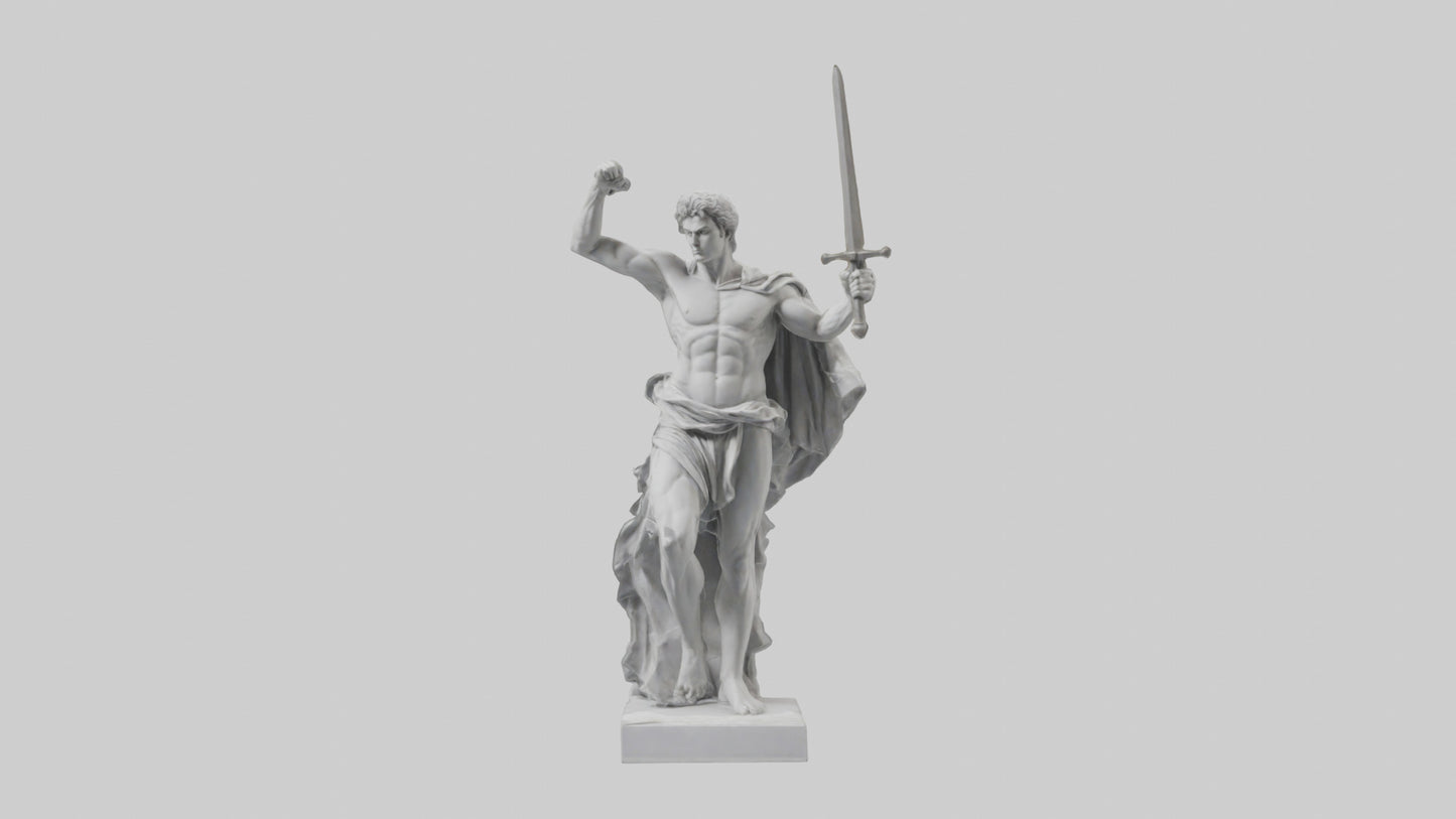 Classical Hero statue model 3D model