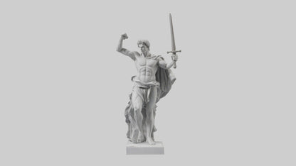 Classical Hero statue model 3D model