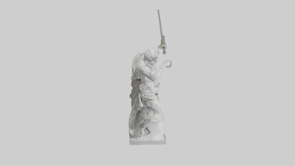 Classical Hero statue model 3D model