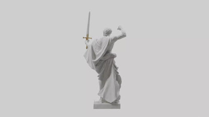 Classical Hero statue model 3D model
