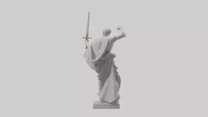 Classical Hero statue model 3D model