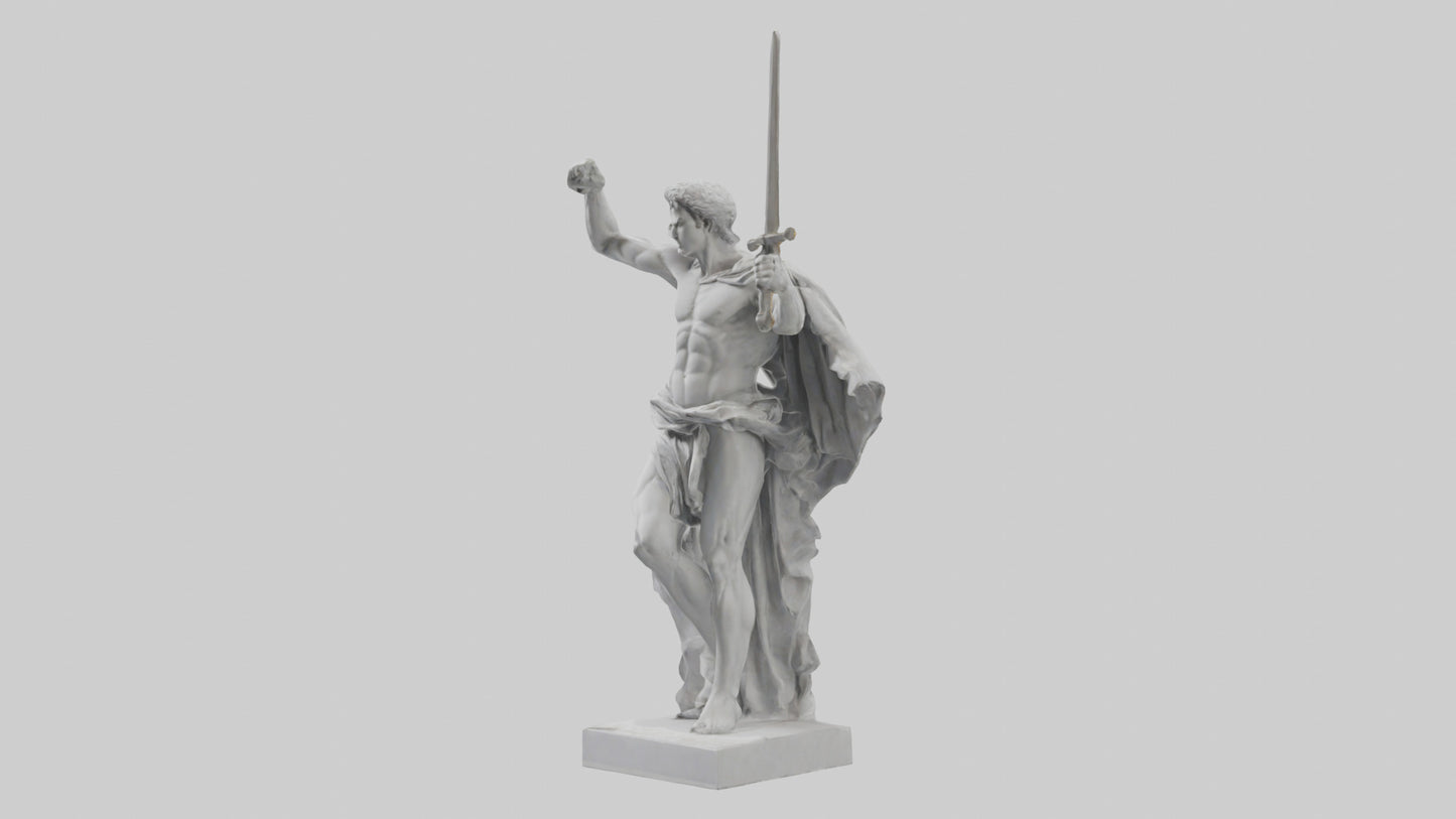 Classical Hero statue model 3D model