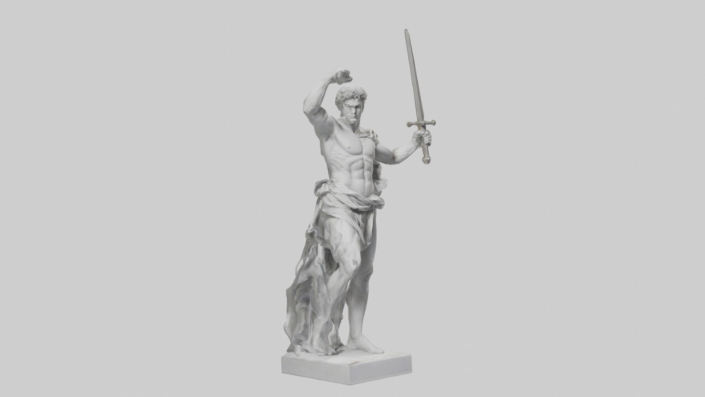 Classical Hero statue model 3D model