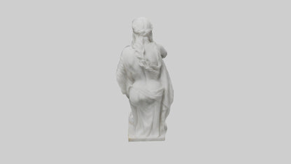 3D model Classical Marble Woman statue model VR / AR / low-poly