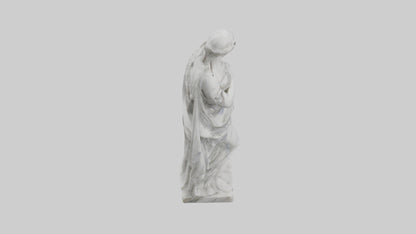 3D model Classical Marble Woman statue model VR / AR / low-poly