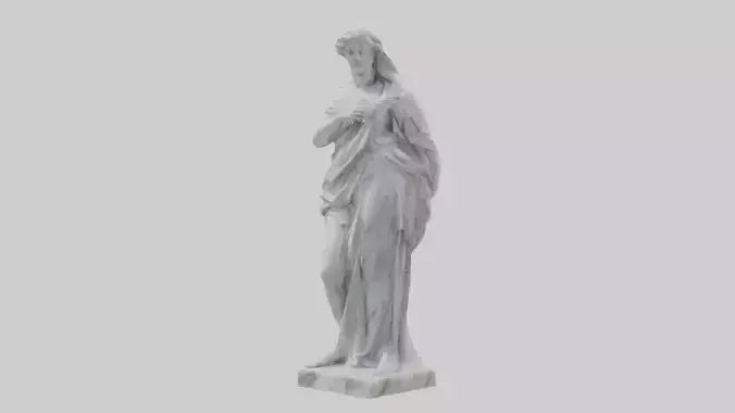 3D model Classical Marble Woman statue model VR / AR / low-poly