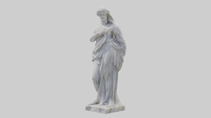 3D model Classical Marble Woman statue model VR / AR / low-poly