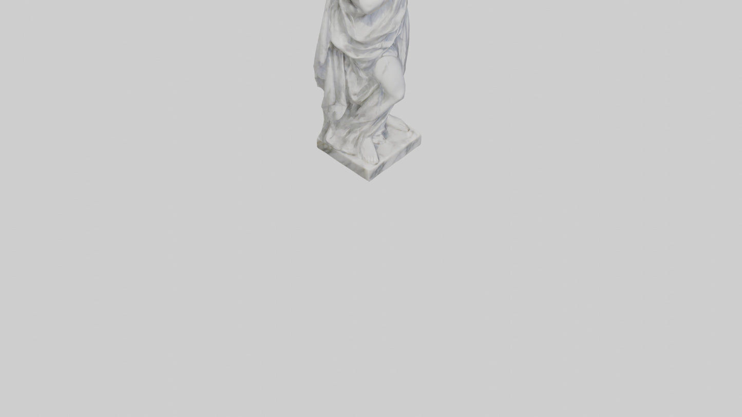 3D model Classical Marble Woman statue model VR / AR / low-poly