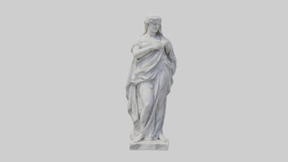 3D model Classical Marble Woman statue model VR / AR / low-poly