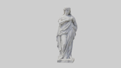 3D model Classical Marble Woman statue model VR / AR / low-poly