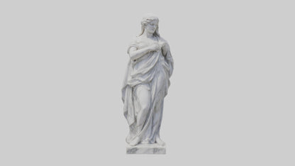 3D model Classical Marble Woman statue model VR / AR / low-poly