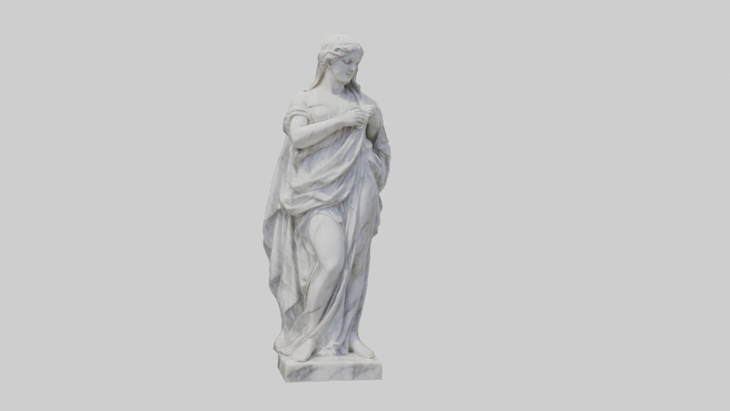 3D model Classical Marble Woman statue model VR / AR / low-poly