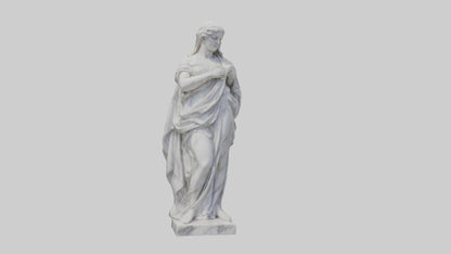 3D model Classical Marble Woman statue model VR / AR / low-poly
