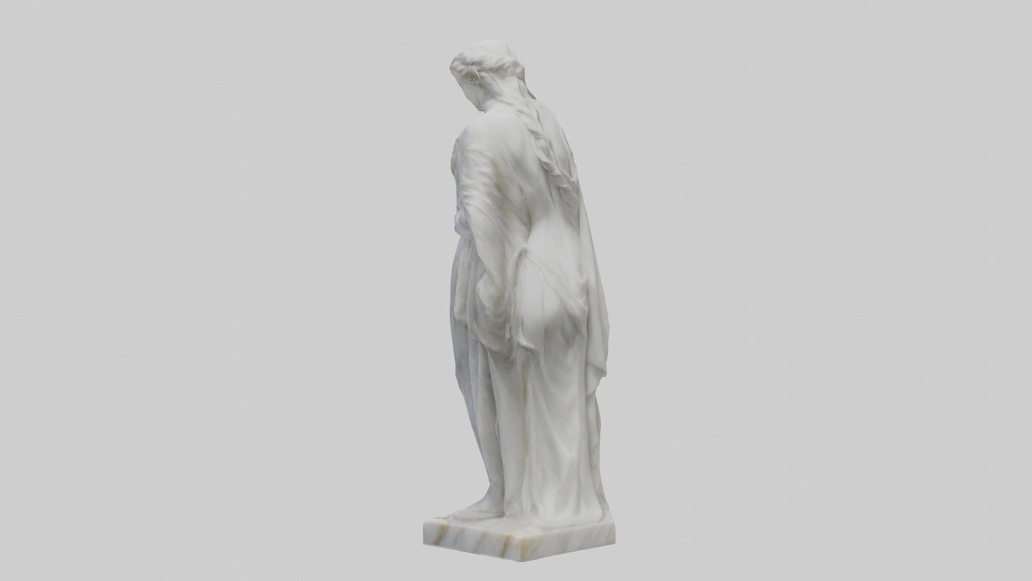 3D model Classical Marble Woman statue model VR / AR / low-poly
