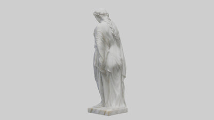 3D model Classical Marble Woman statue model VR / AR / low-poly